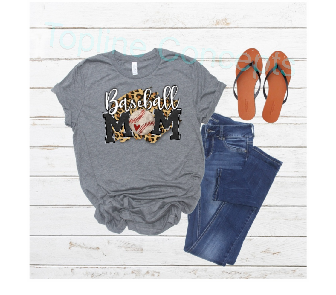 Baseball mom leopard design 2