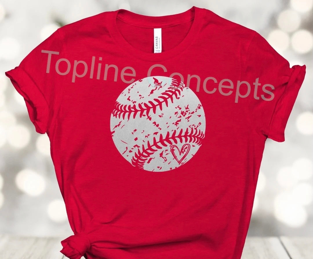 Baseball or softball with heart