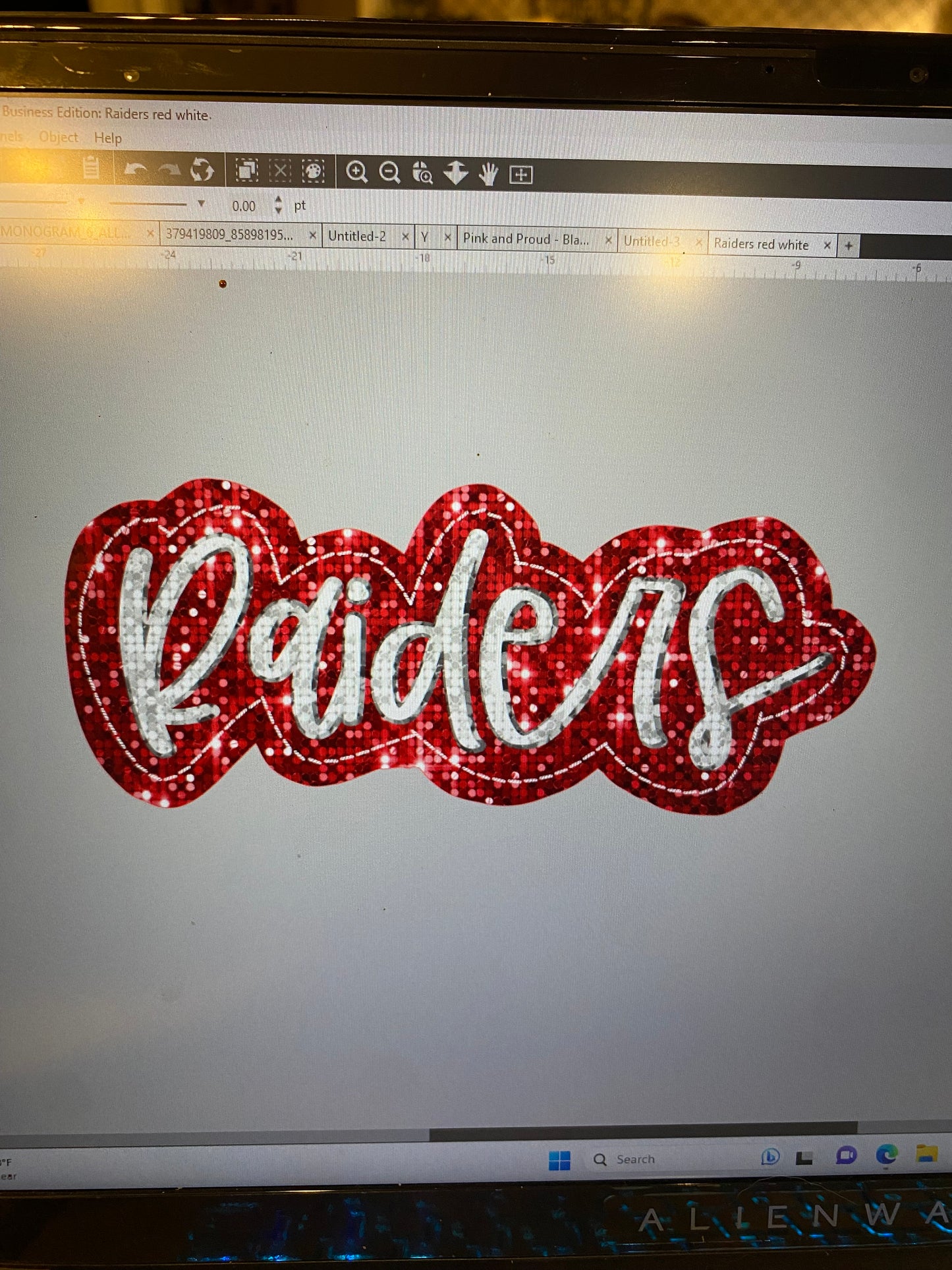 Raiders faux sequin 2