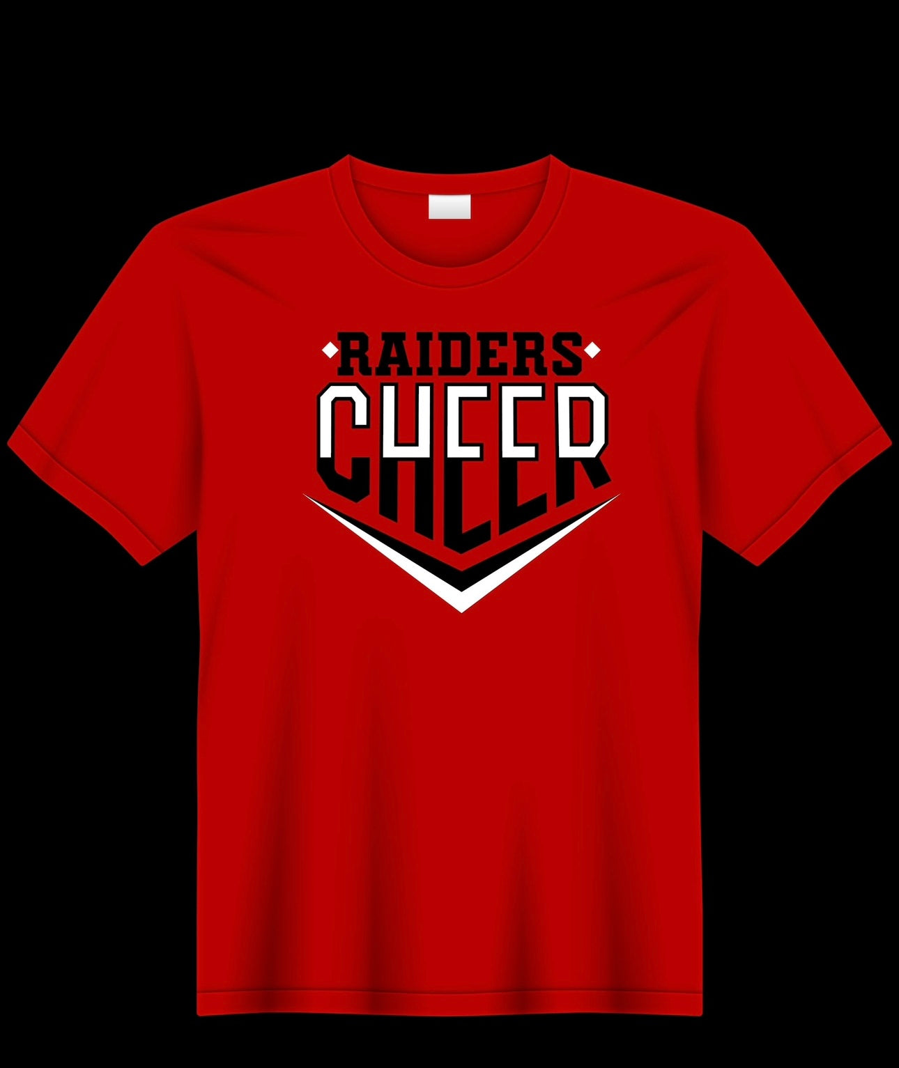 Raiders cheer black logo