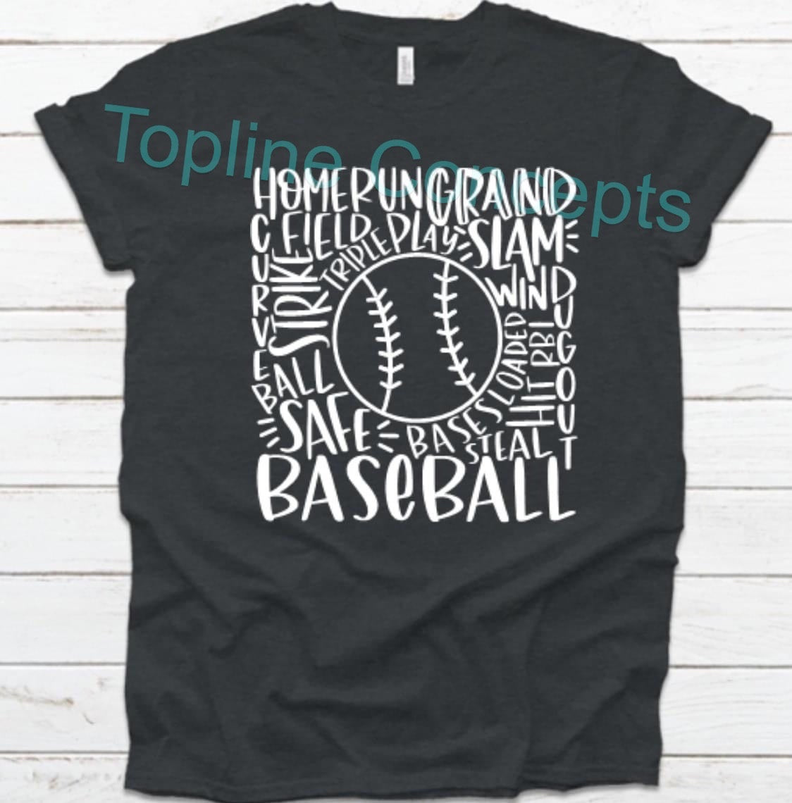 Baseball words design 2
