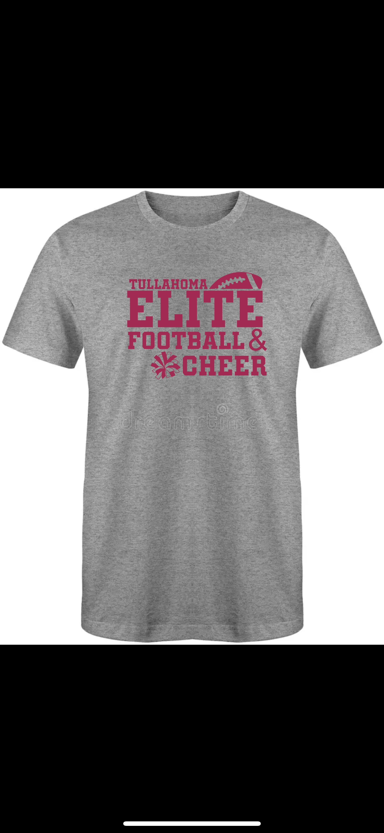 Elite football & cheer maroon logo
