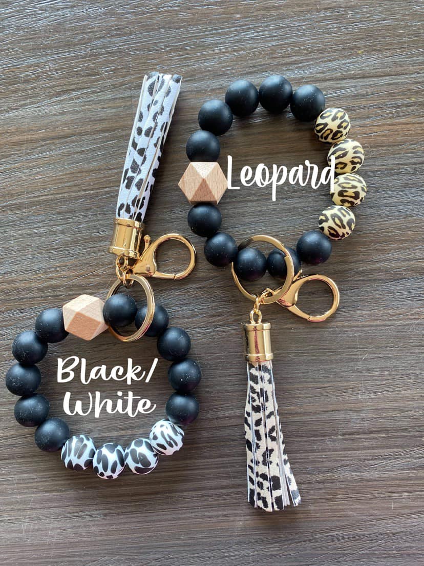 Silicone bead keychains