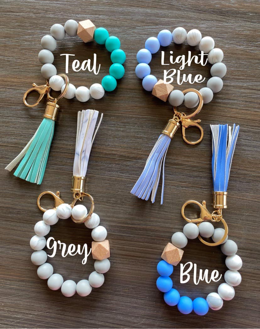 Silicone bead keychains