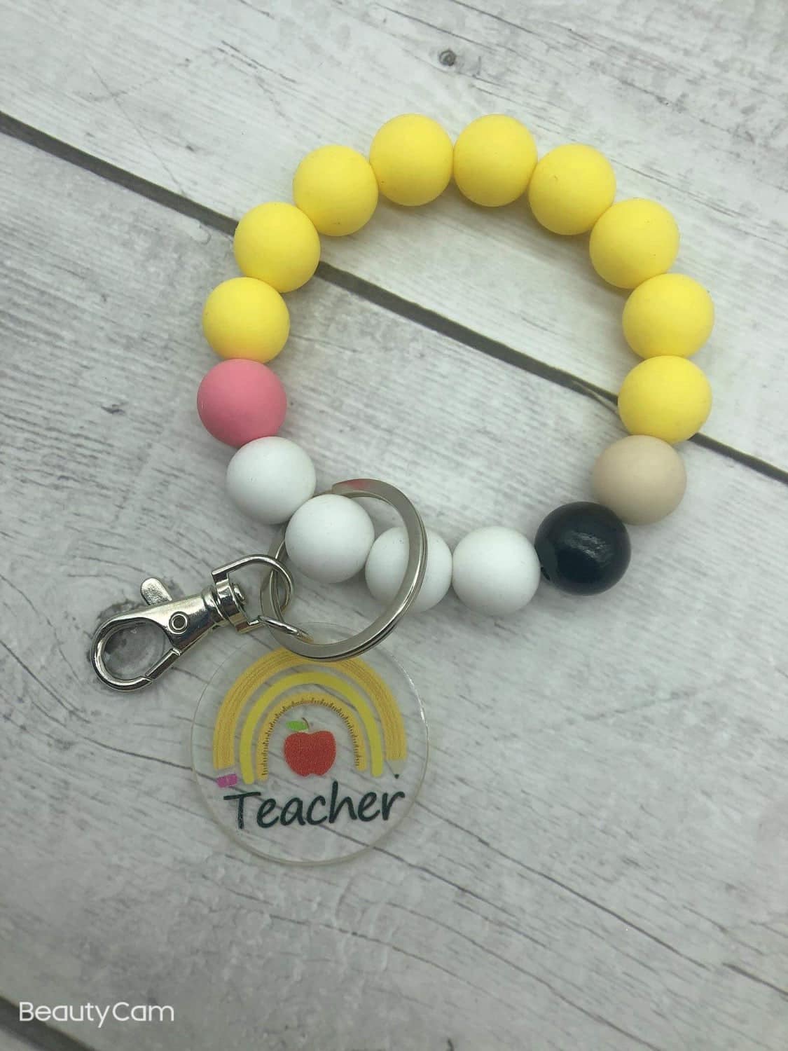 Silicone bead keychains
