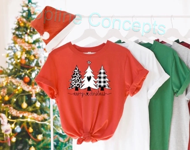 3 trees merry Christmas