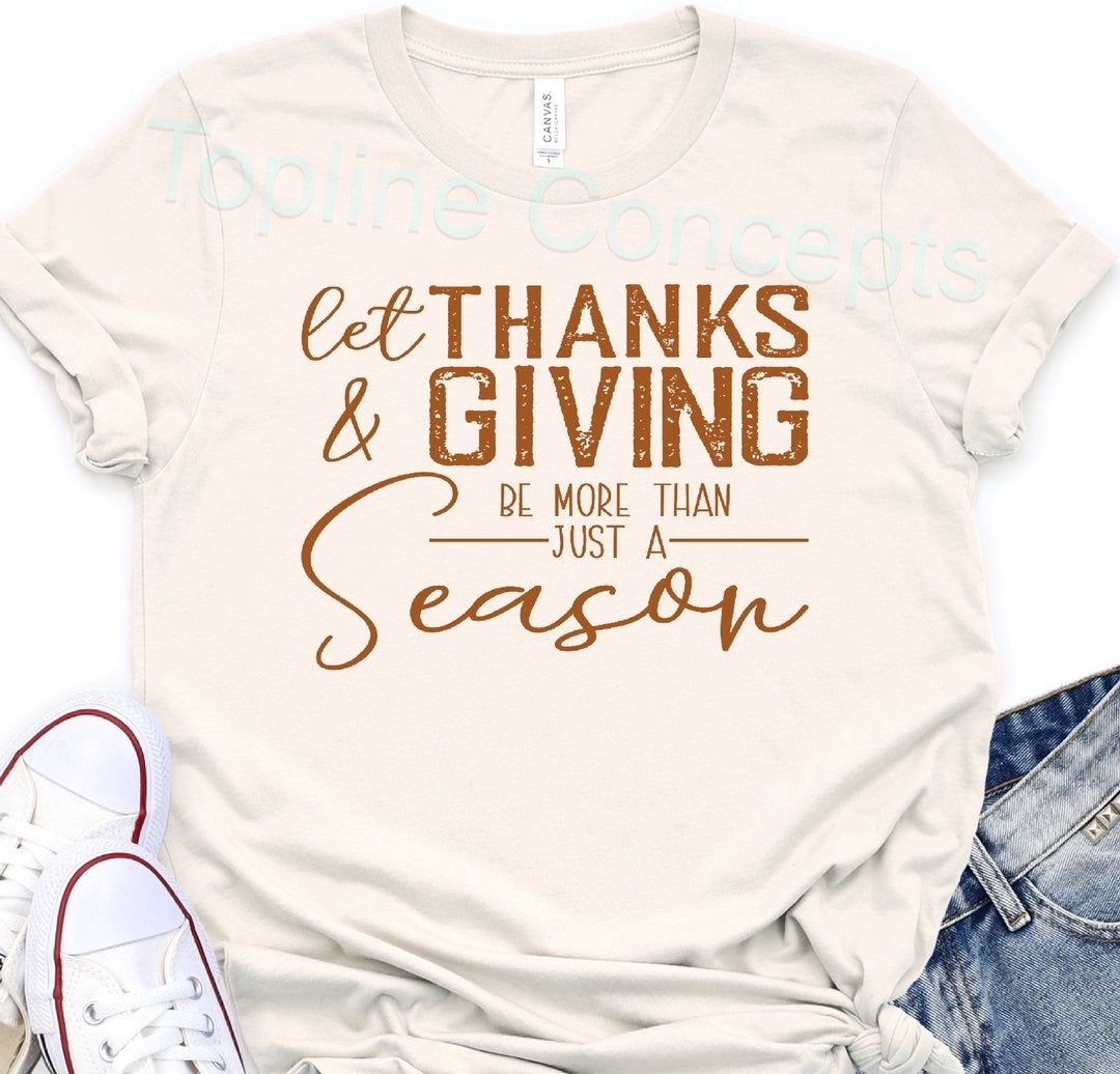 Let thanks and giving