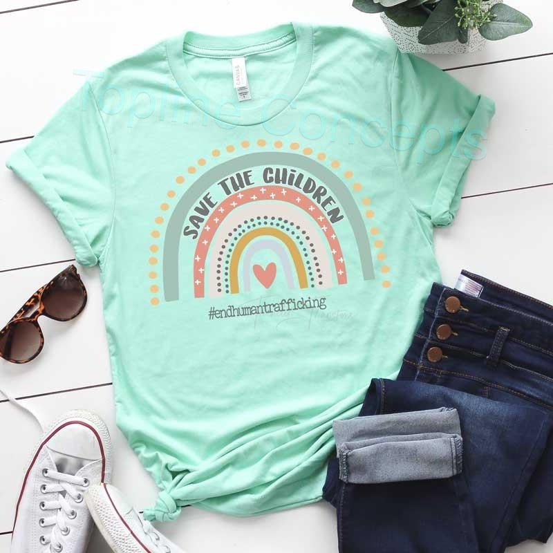 Save the children color rainbow