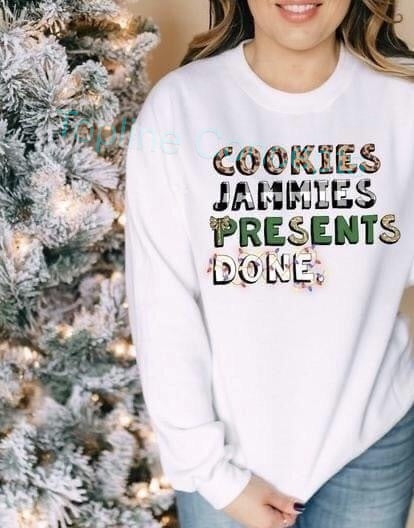 Cookies, Jammies, presents