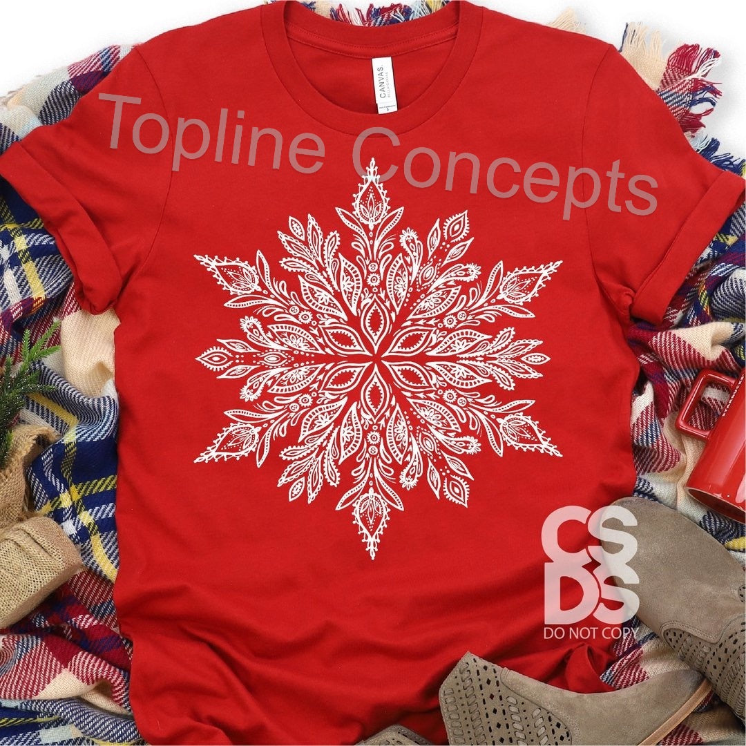 White or blue snowflake