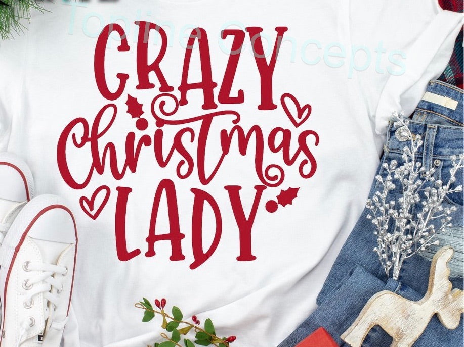 Crazy Christmas lady