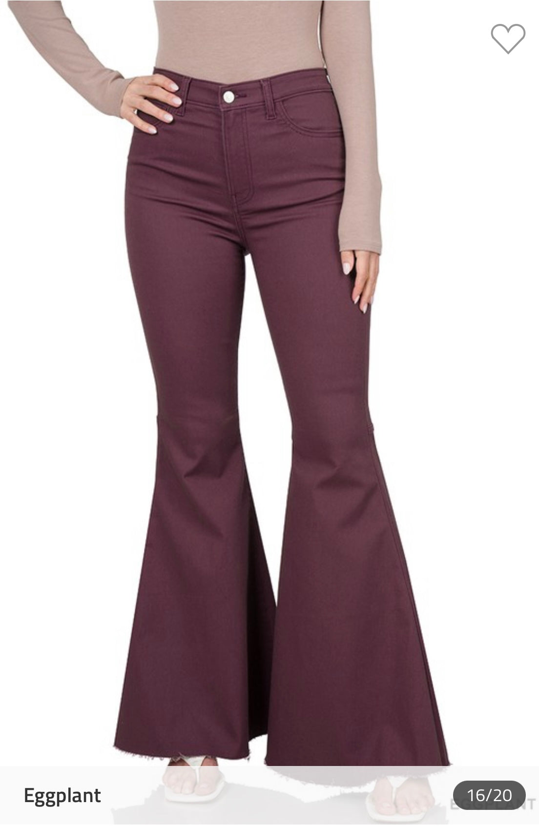 Eggplant flare pants
