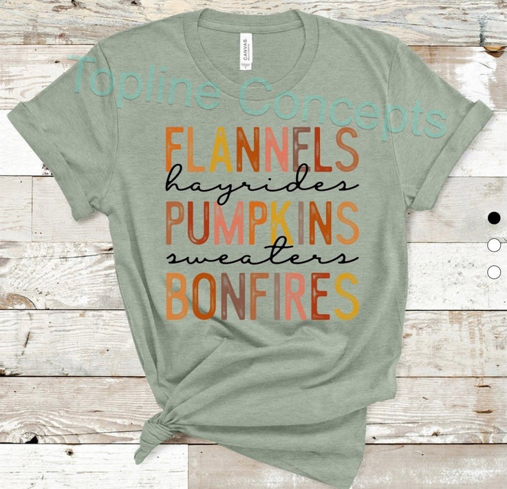Flannels, pumpkins, bonfires