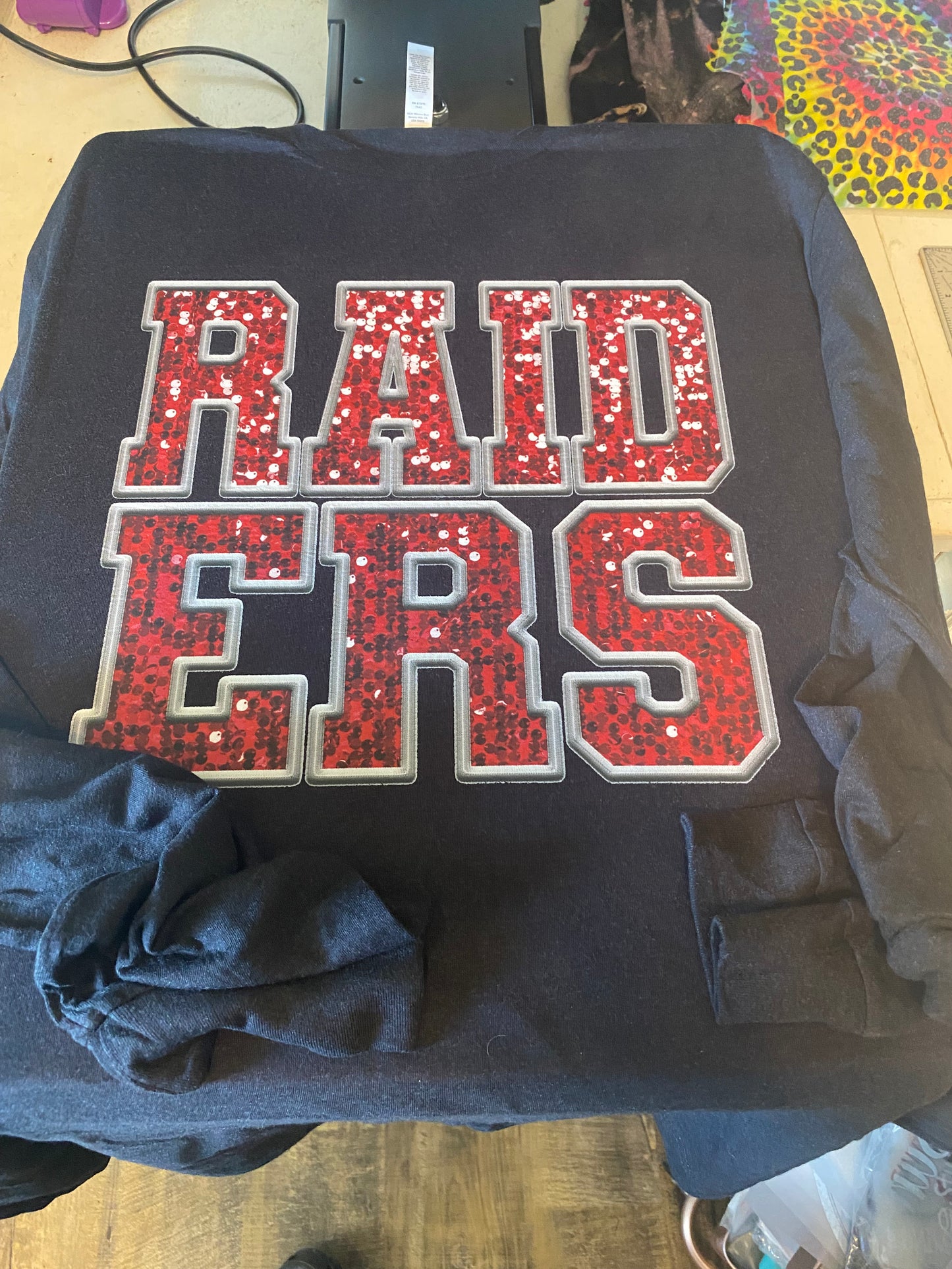 Raiders faux sequin