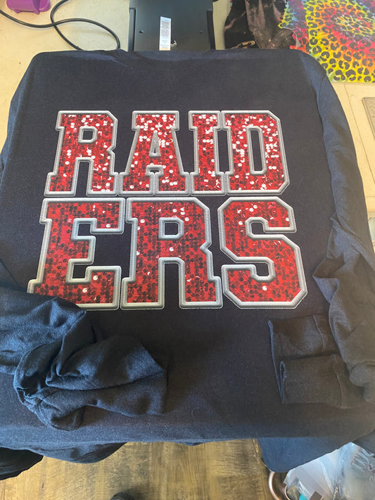Raiders faux sequin