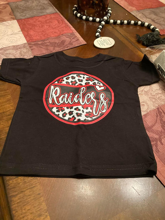 Raiders leopard circle- non glitter