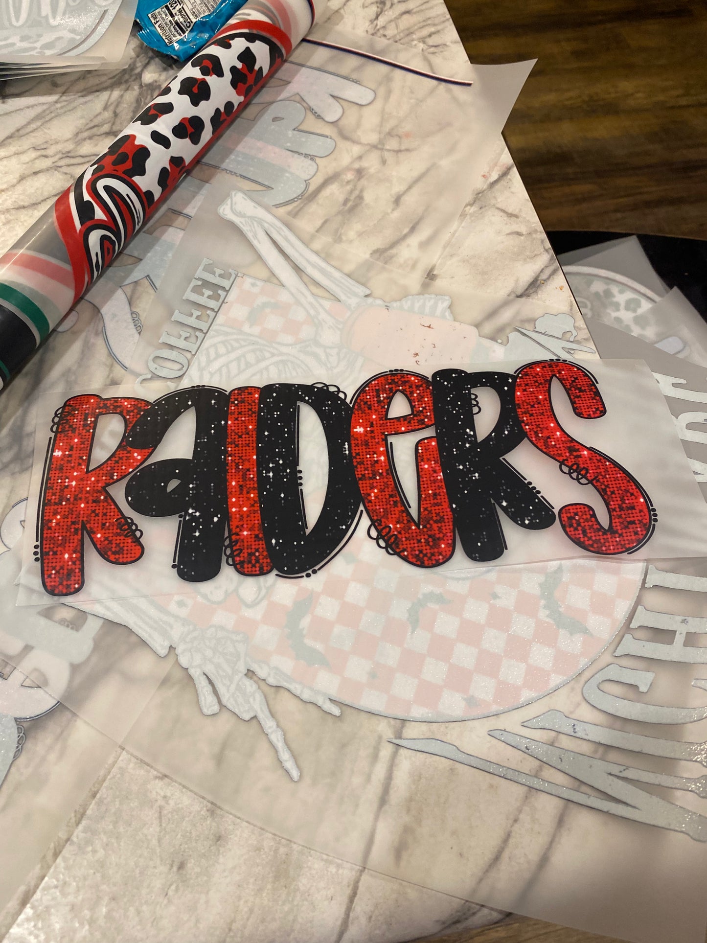 Raiders faux glitter 2