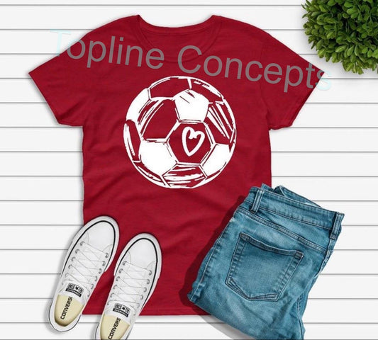 Soccer ball heart