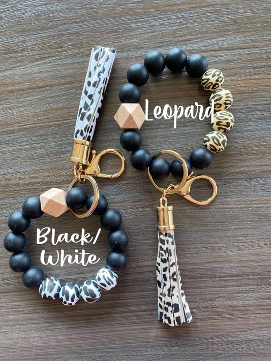 Silicone bead keychains