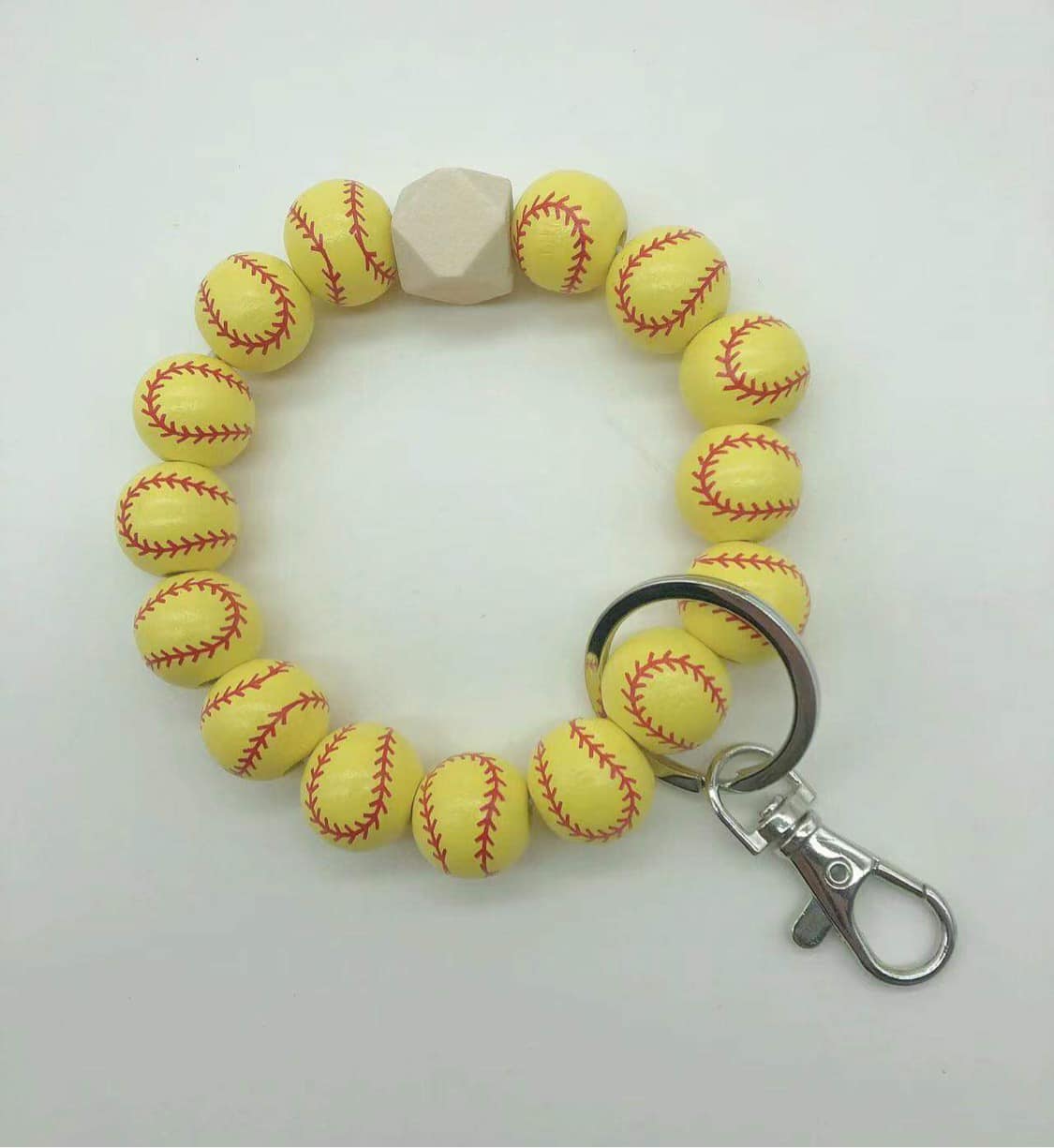 Sports Keychain WOODEN beads