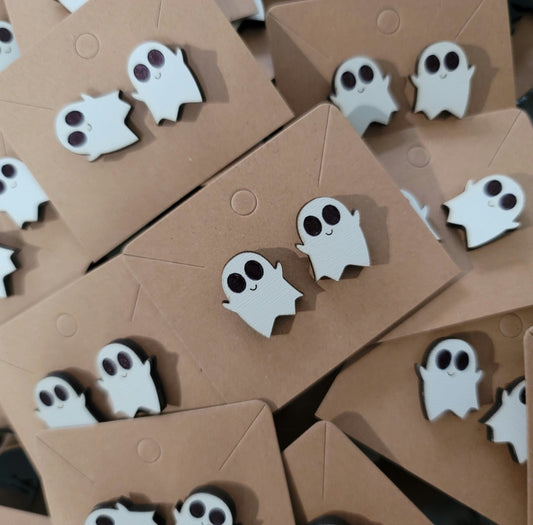 Wooden Halloween Earrings