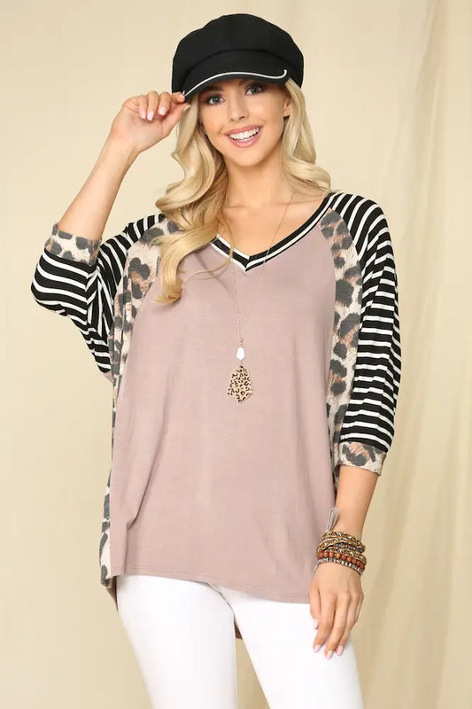 Leopard Raglan