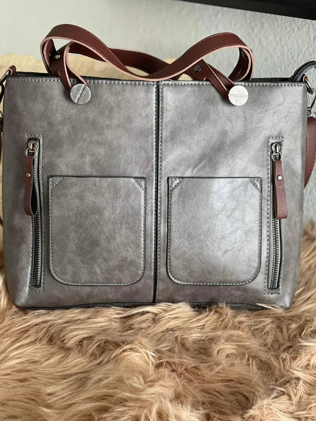 Crossbody vegan leather purse