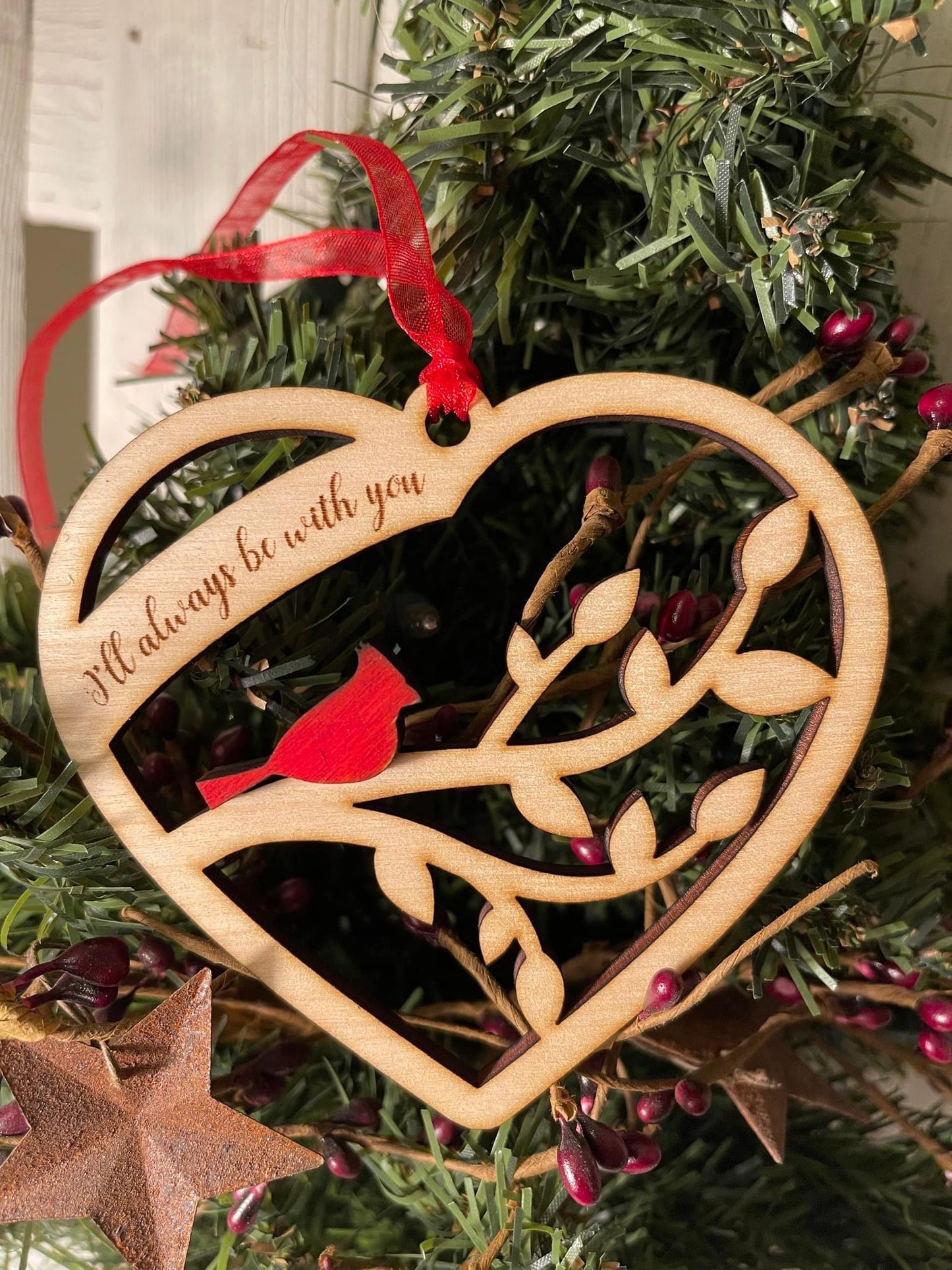 Cardinal always with you ornament