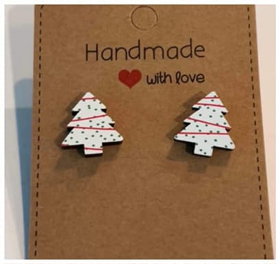Christmas tree earrings
