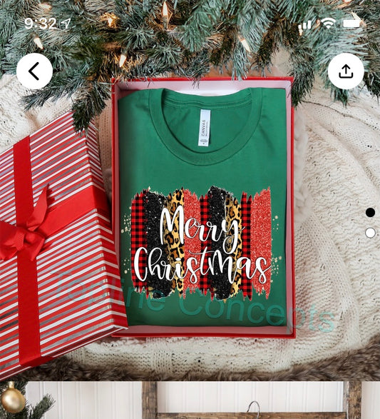Merry Christmas brush strokes