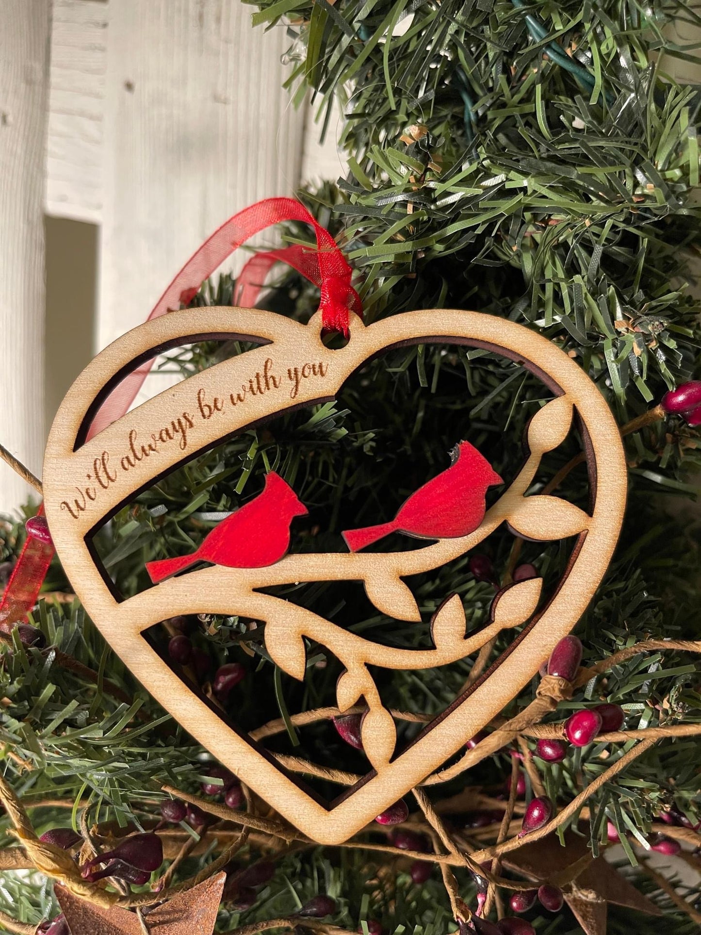 Cardinal always with you ornament