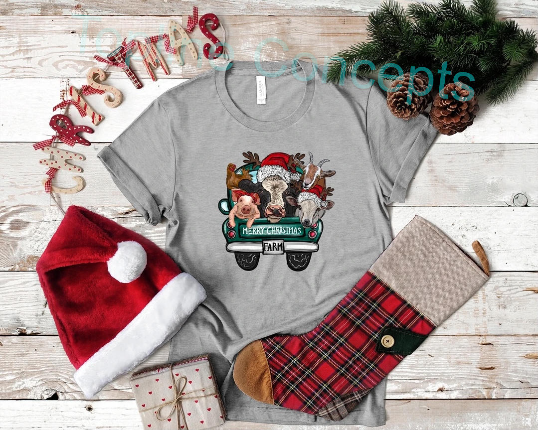 Farm animal Christmas truck