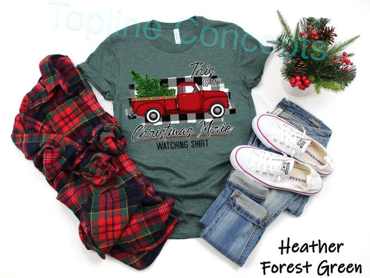 Christmas plaid truck