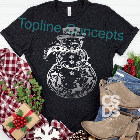 Metallic snowman
