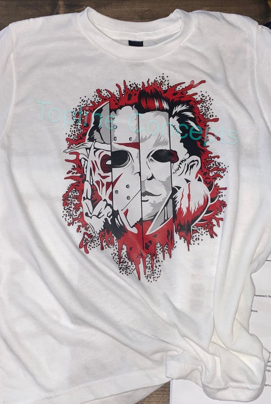 Horror faces split