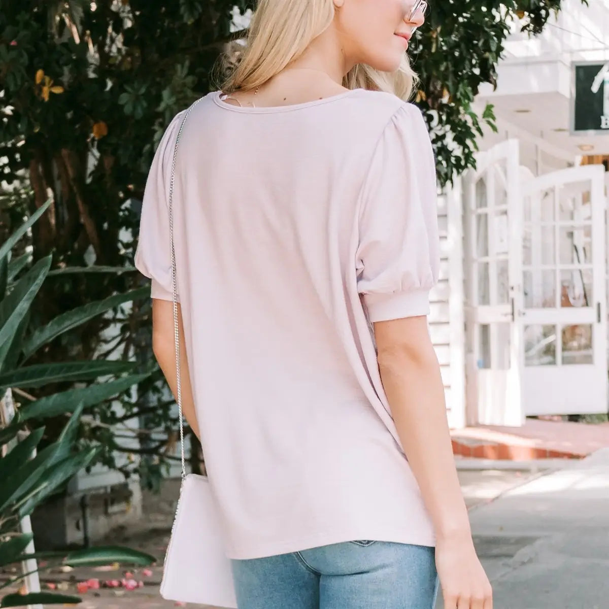 Lavender puff shirt
